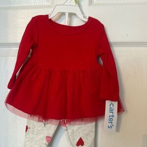 Carter's Red Baby Outfit with Heart Detail